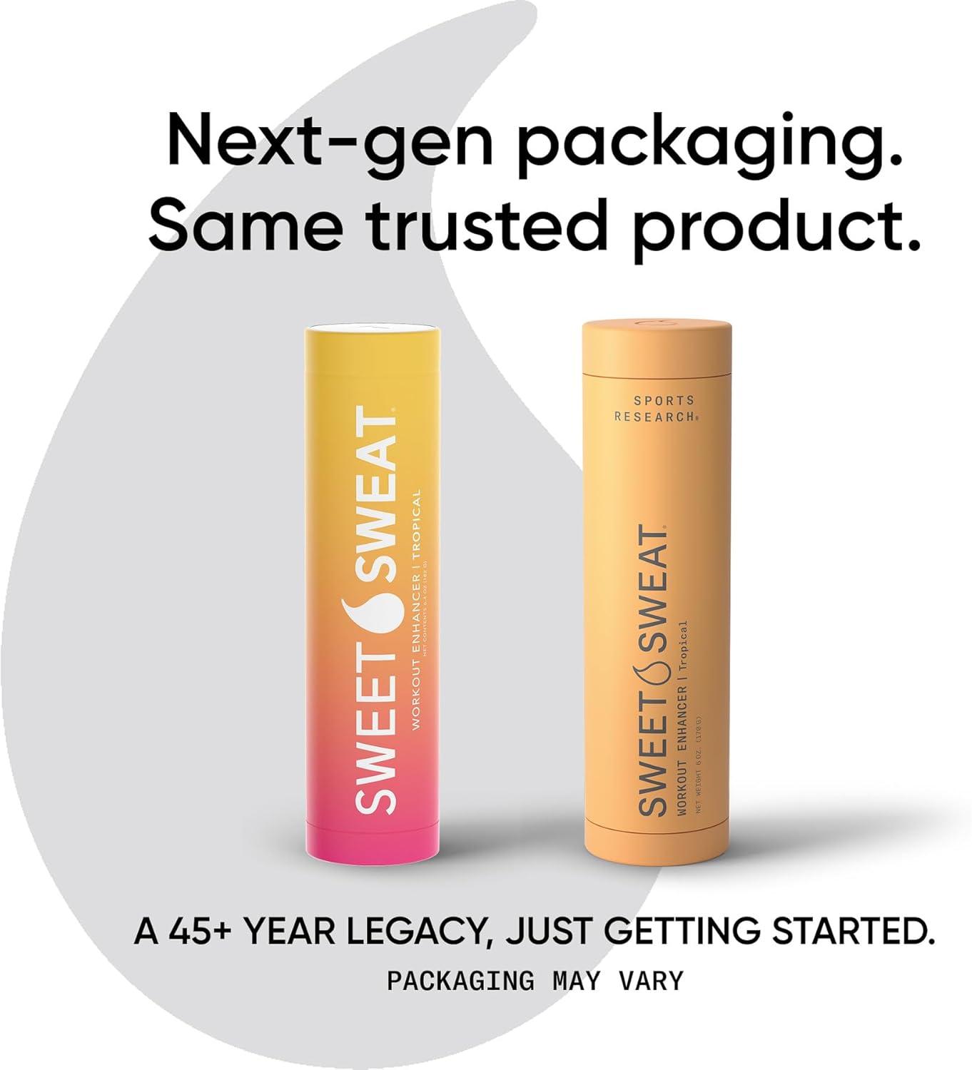 Sports Research Sweet Sweat Workout Enhancer Gel to Maximize Your Exercise & Sweat Faster – 6.4oz Stick(Tropical)