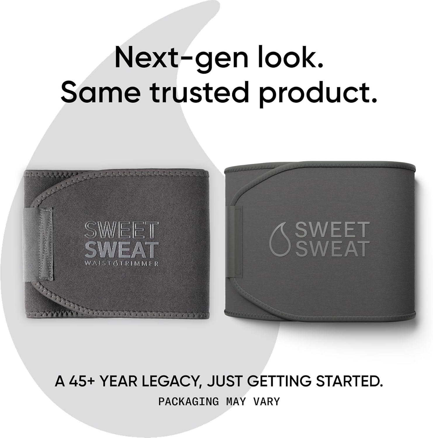 Sports Research Sweet Sweat Waist Trimmer (Core Series) – Premium Sweat Enhancing Fitness Band for Women & Men(Matte Gray)