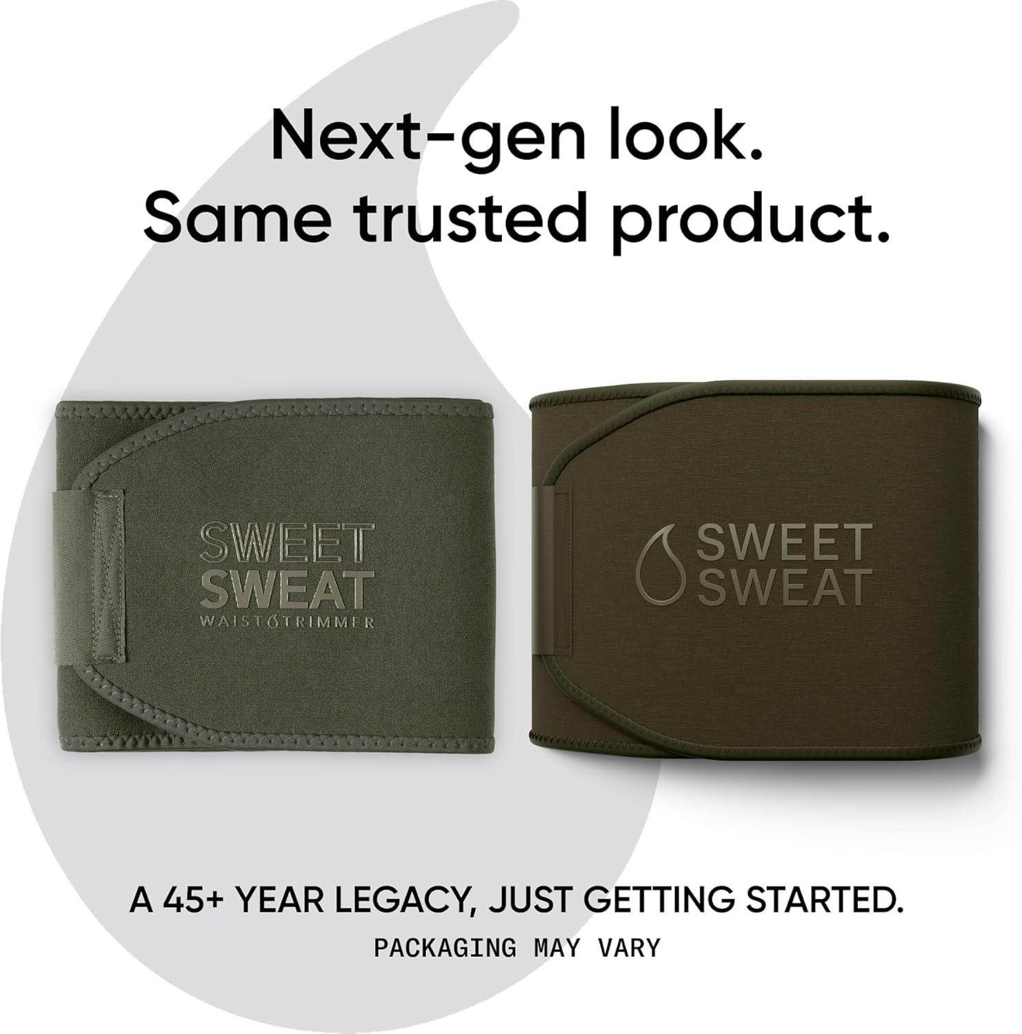 Sports Research Sweet Sweat Waist Trimmer (Core Series) – Premium Sweat Enhancing Fitness Band for Women & Men(Matte Army)