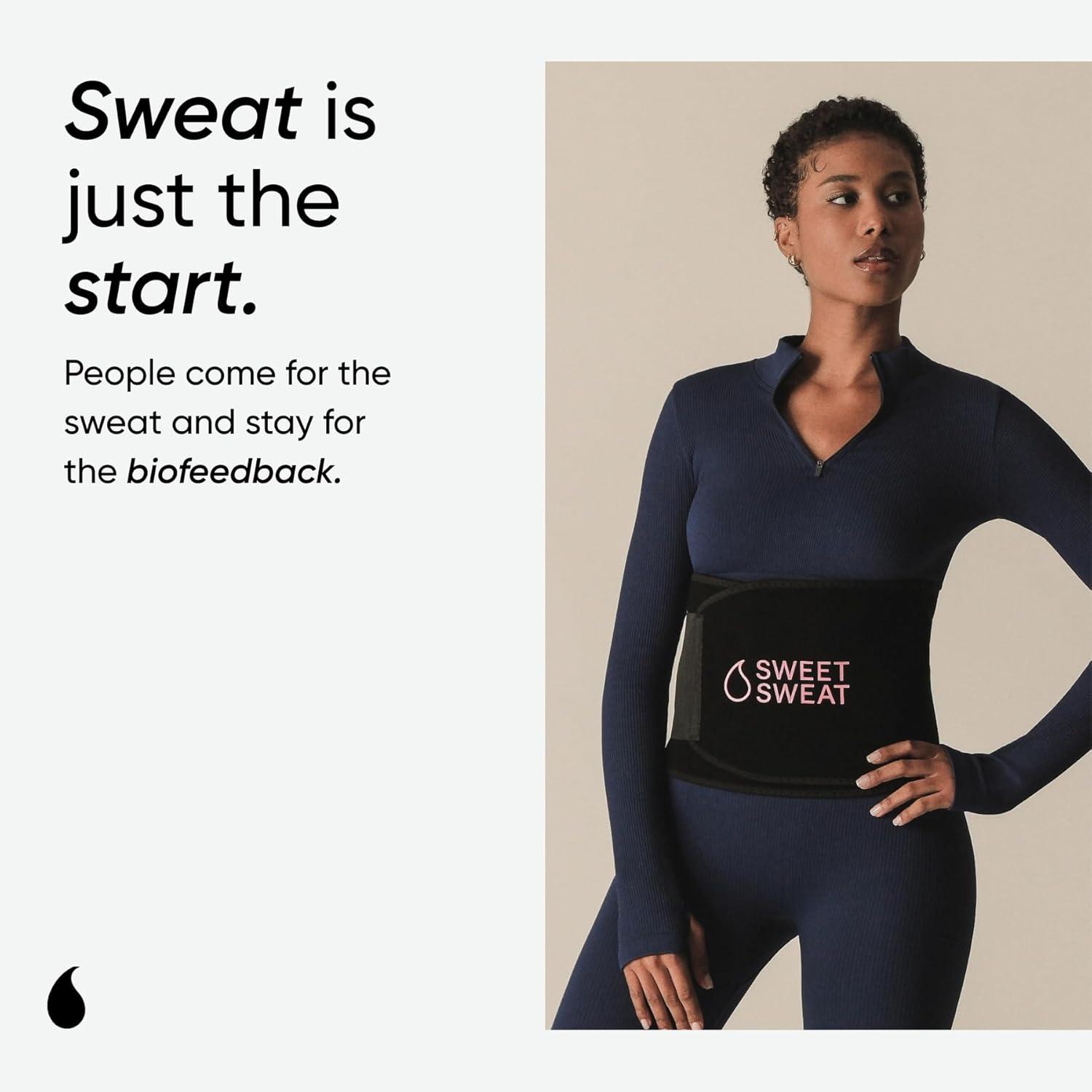 Sports Research Sweet Sweat Waist Trimmer (Core Series) – Premium Sweat Enhancing Fitness Band for Women & Men(Pink)