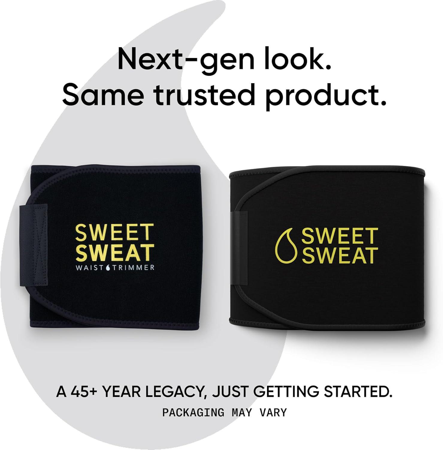 Sports Research Sweet Sweat Waist Trimmer (Core Series) – Premium Sweat Enhancing Fitness Band for Women & Men(Black/Yellow)
