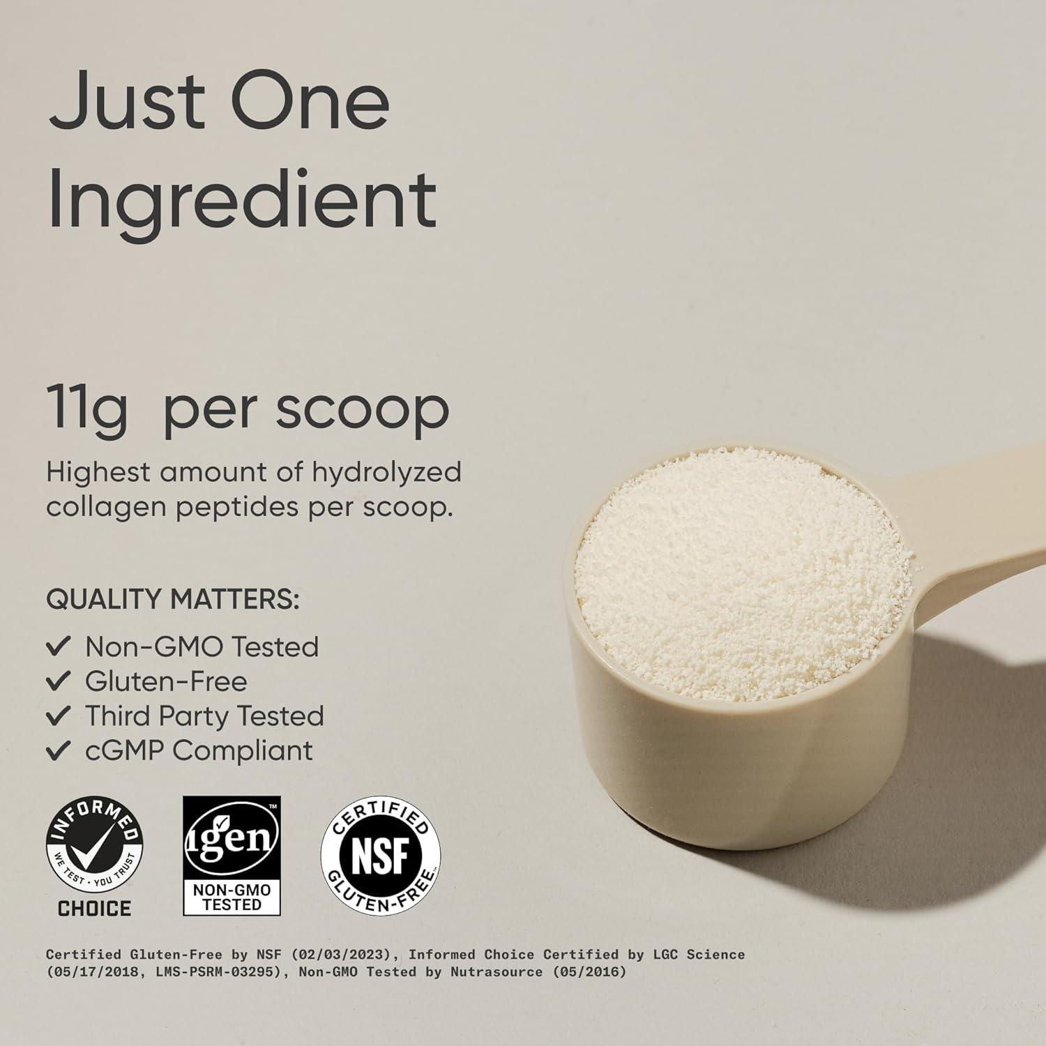 Sports Research Collagen Peptides – Hydrolyzed Type 1 & 3 Collagen Powder Protein Supplement for Healthy Skin, Nails, & Joints – Easy Mixing Vital Nutrients & Proteins, Collagen for Women & Men(Unflavored)