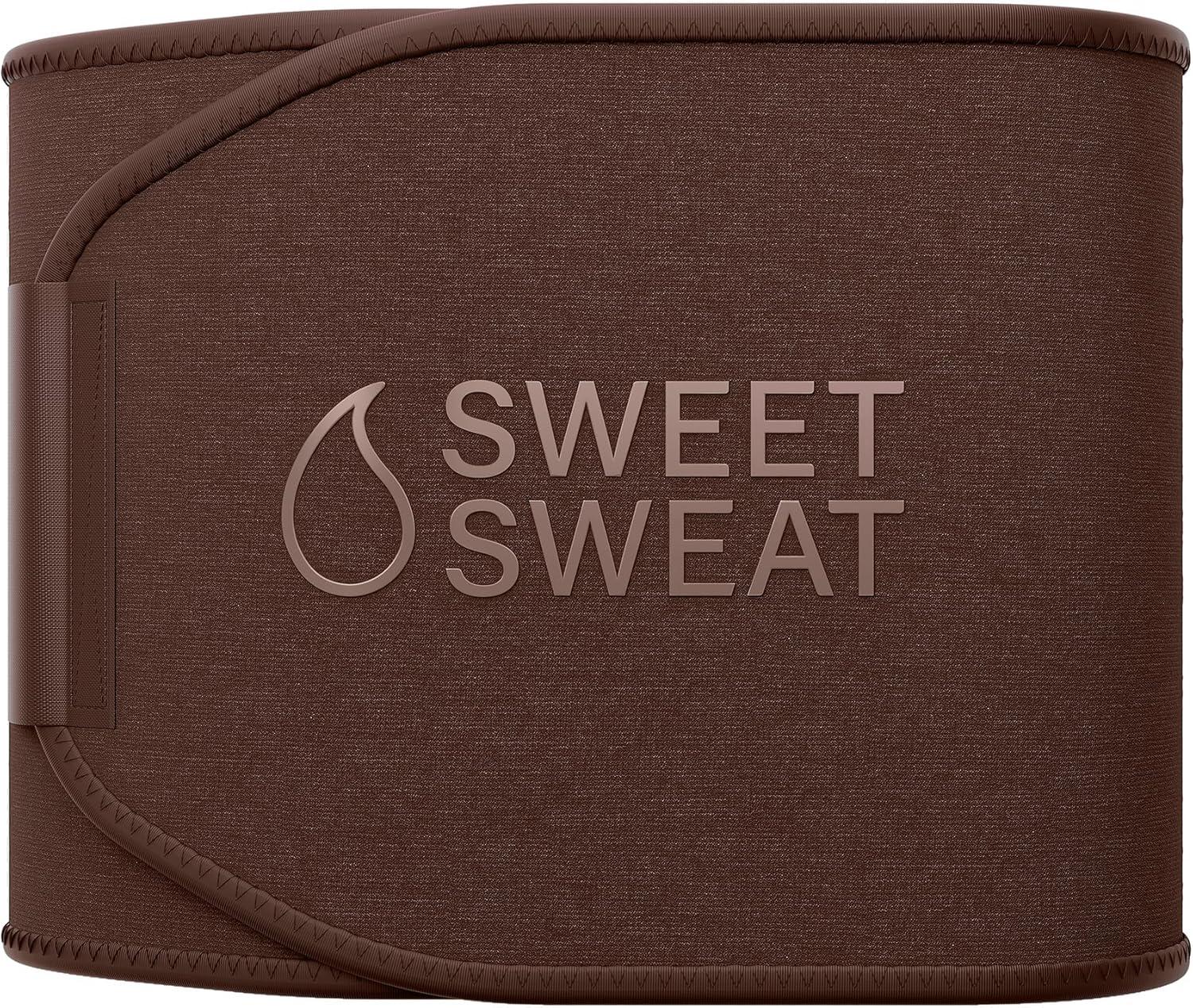 Sports Research® Waist Trimmer Pack – Sweet Sweat Toned Waist Trimmer (Terra/Medium) & Tropical Workout Enhancer Roll-On Gel