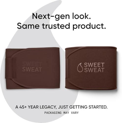Sports Research® Waist Trimmer Pack – Sweet Sweat Toned Waist Trimmer (Terra/Medium) & Tropical Workout Enhancer Roll-On Gel