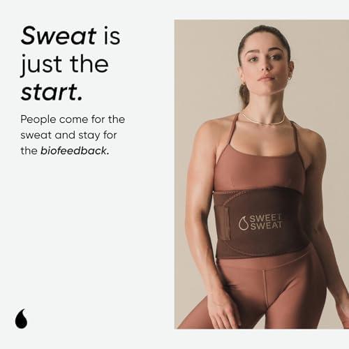 Sports Research® Waist Trimmer Pack – Sweet Sweat Toned Waist Trimmer (Terra/Medium) & Tropical Workout Enhancer Roll-On Gel