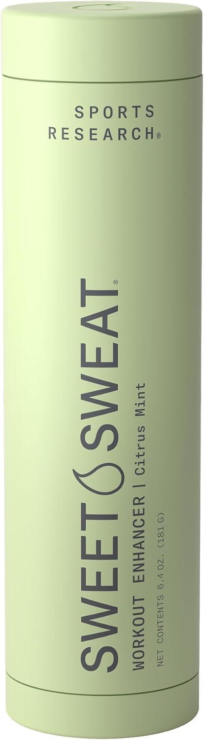 Sports Research® Premium Sweat Enahancing Fitness Pack – Sweet Sweat Waist Trimmer Pro Series (XS-S) & Workout Enhancer Gel Stick (Citrus Mint, 6.4oz)