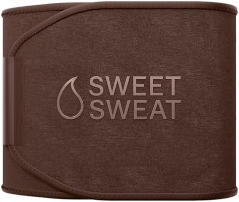 Sports Research® Waist Trimmer Pack – Sweet Sweat Toned Waist Trimmer (Terra/Small) & Tropical Workout Enhancer Roll-On Gel