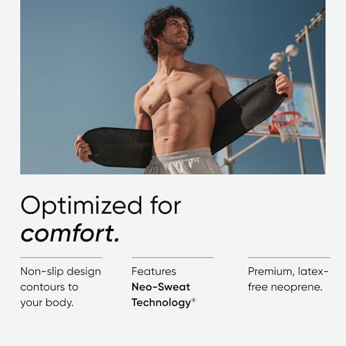 Sports Research® Premium Sweat Enahancing Fitness Pack – Sweet Sweat Waist Trimmer Pro Series (M-L/Black) & Workout Enhancer Gel Stick (Citrus Mint, 6.4oz)