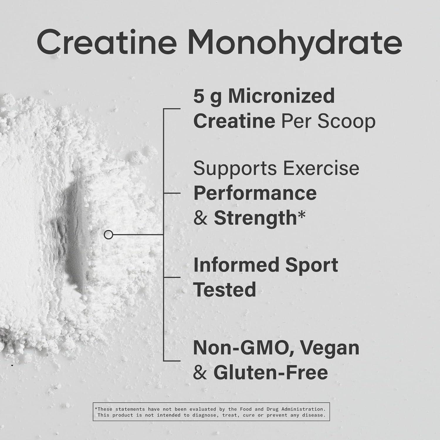 Sports Research Creatine Monohydrate – Gain Lean Muscle, Improve Performance and Strength and Support Workout Recovery – 5 g Micronized Creatine – 10.58 oz(1.1 Pound (Pack of 1))