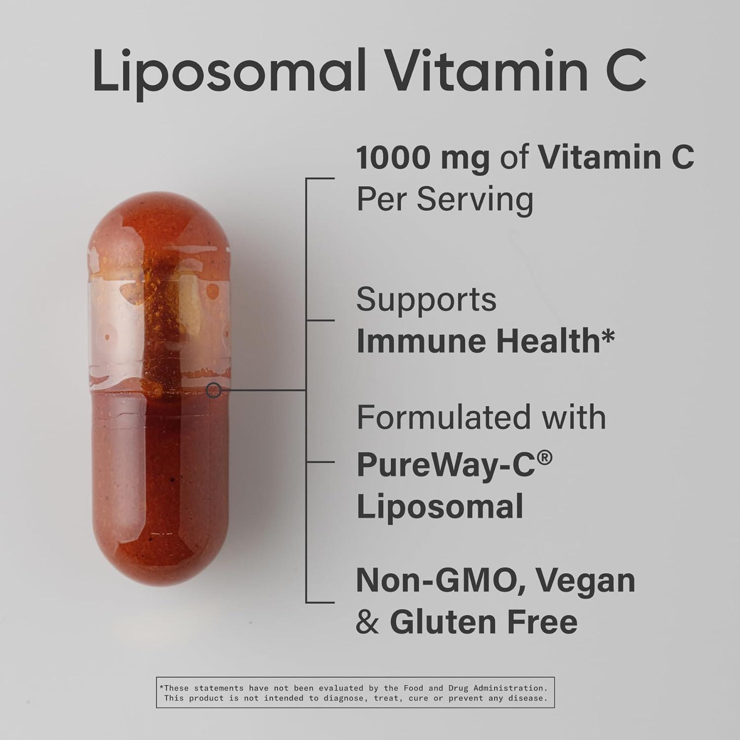 Sports Research­® Vitamin C Gummies | 500 mg Vitamin C | Sugar Free, Gelatin Free, Vegan Certified & Non-GMO Tested | Immune & Antioxidant Support 60 Gummies(Liposomal Capsules)