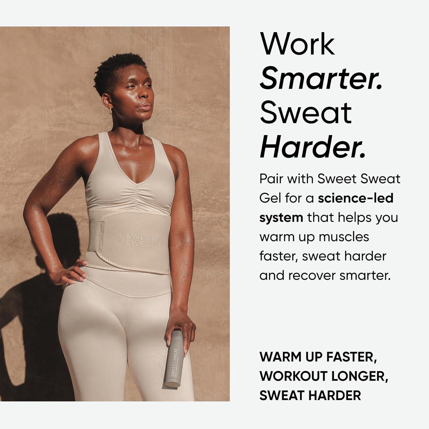 Sweet Sweat Waist Trimmer Toned Series – Premium Sweat Enhancing Fitness Belt for Women & Men – 5 Adjustable Sizes(Quartz)