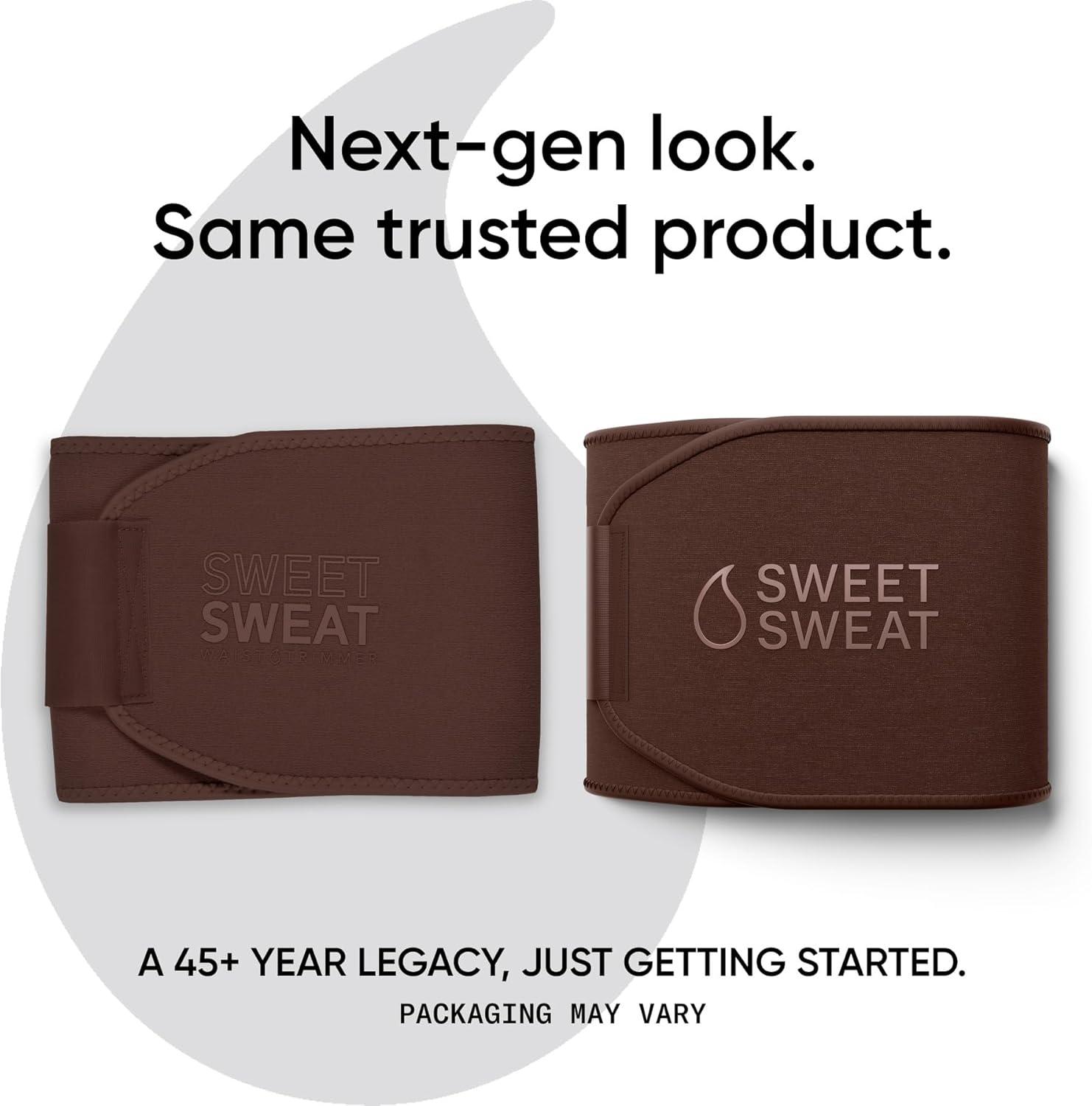 Sweet Sweat Waist Trimmer Toned Series – Premium Sweat Enhancing Fitness Belt for Women & Men – 5 Adjustable Sizes(Terra)