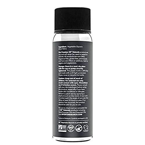 Pure Vegetable Glycerin by SR Naturals ~ Amazing Benefits for Hair ~ Excellent Emollient Qualities ~ 1oz Travel Size Bottle