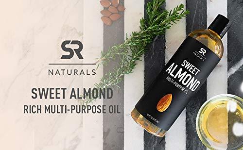 Sweet Almond Oil by SR Naturals ~ 100% Natural Oil for Hair, Skin, Scalp and Aromatherapy (16oz)